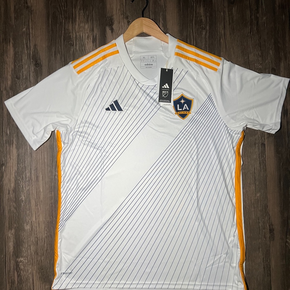 Adidas White and Yellow Men's Jersey